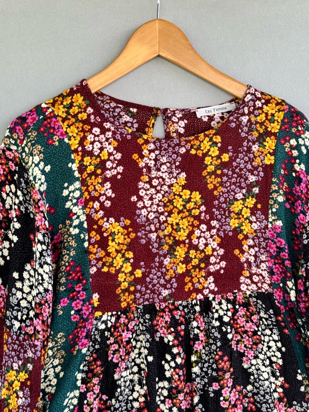 🎉5 for $45🎉 Ces Femme top blouse shirt size L - Picture 4 of 7
